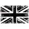 Deep Red Stamps British Flag Grunge Rubber Cling Stamp 3.25 x 2.1 inches